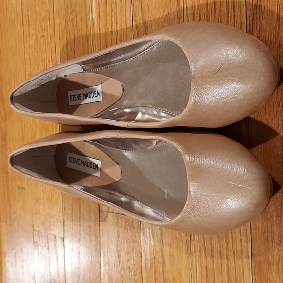 NWOT Women's Steve Madden Tan Leather Flats Size  8 - Picture 9 of 10